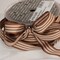 The Ribbon People Brown and Beige Wired Craft Ribbon 0.25" x 54 yards